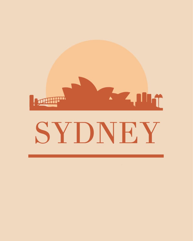 Iconic Sydney Sunset by Emiliano Deificus — canvas wall art