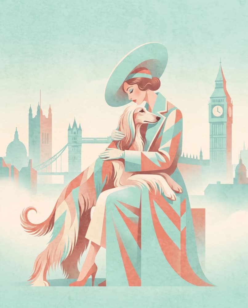 Elegant London Companion by Emel Tunaboylu — canvas wall art