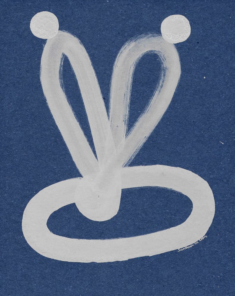 Blue Minimalist Form by Santhosh ch — canvas wall art