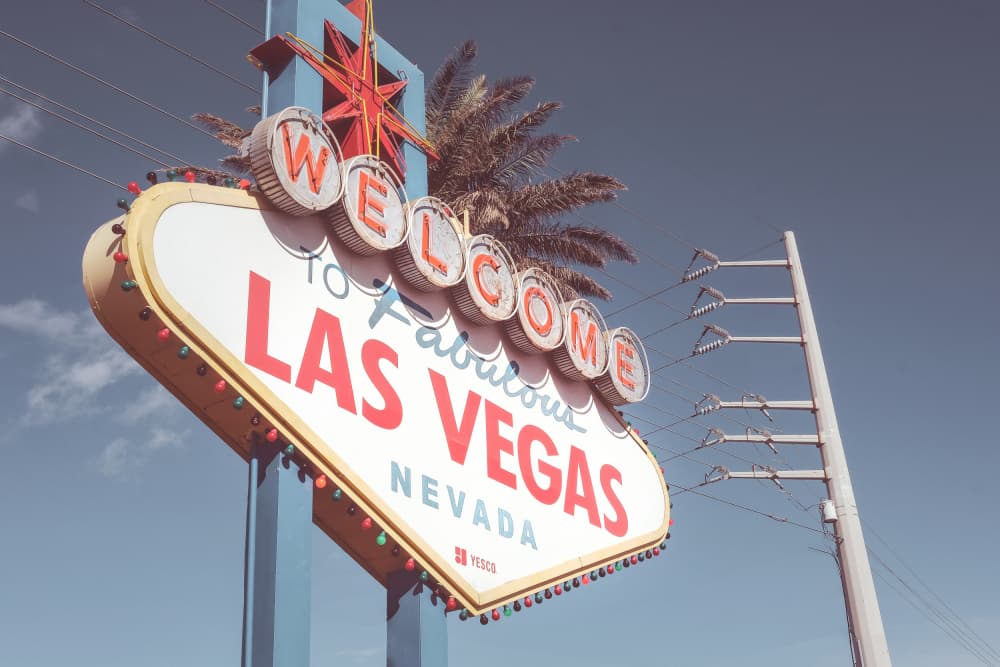 Iconic Las Vegas Welcome by Pictufy Studio III — canvas wall art