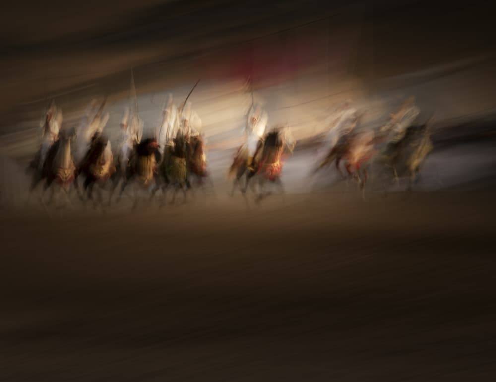 Blurred Cavalry Charge by Yomn Almonla 🇸🇦 — canvas wall art