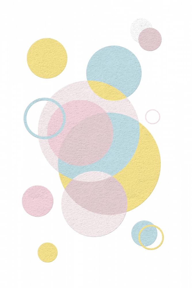 Soft Overlapping Circles by Martina — canvas wall art