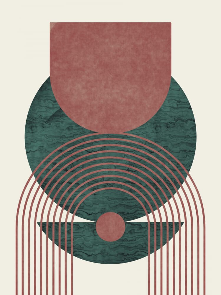Muted Geometric Balance by Little Dean — canvas wall art