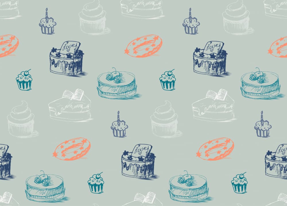 Sweet Dessert Pattern by Marika Barsrsind — canvas wall art