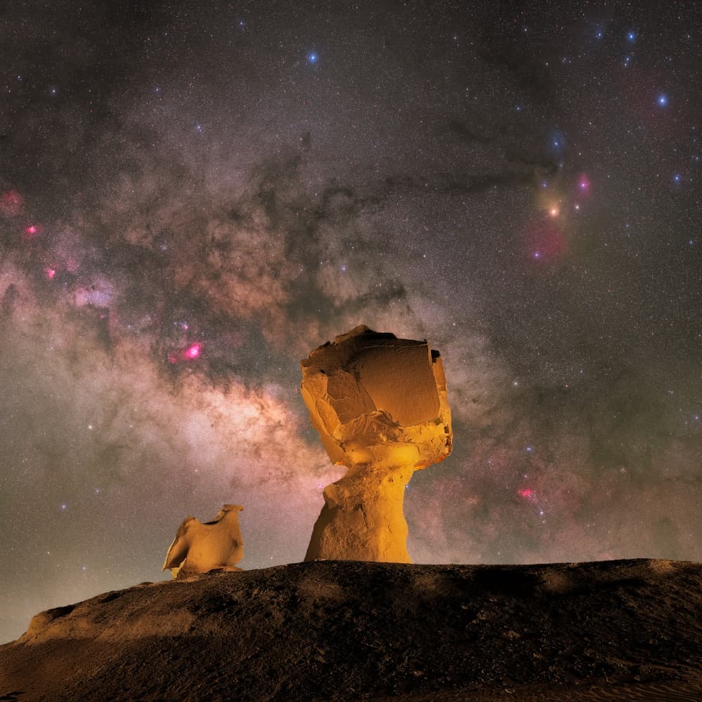 Milky Way Desert Rocks by Vikas Chander — canvas wall art