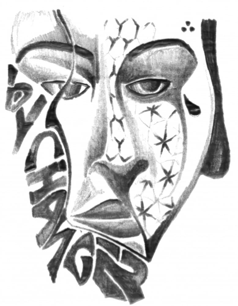 Richmond Patterned Face by Kulik — canvas wall art
