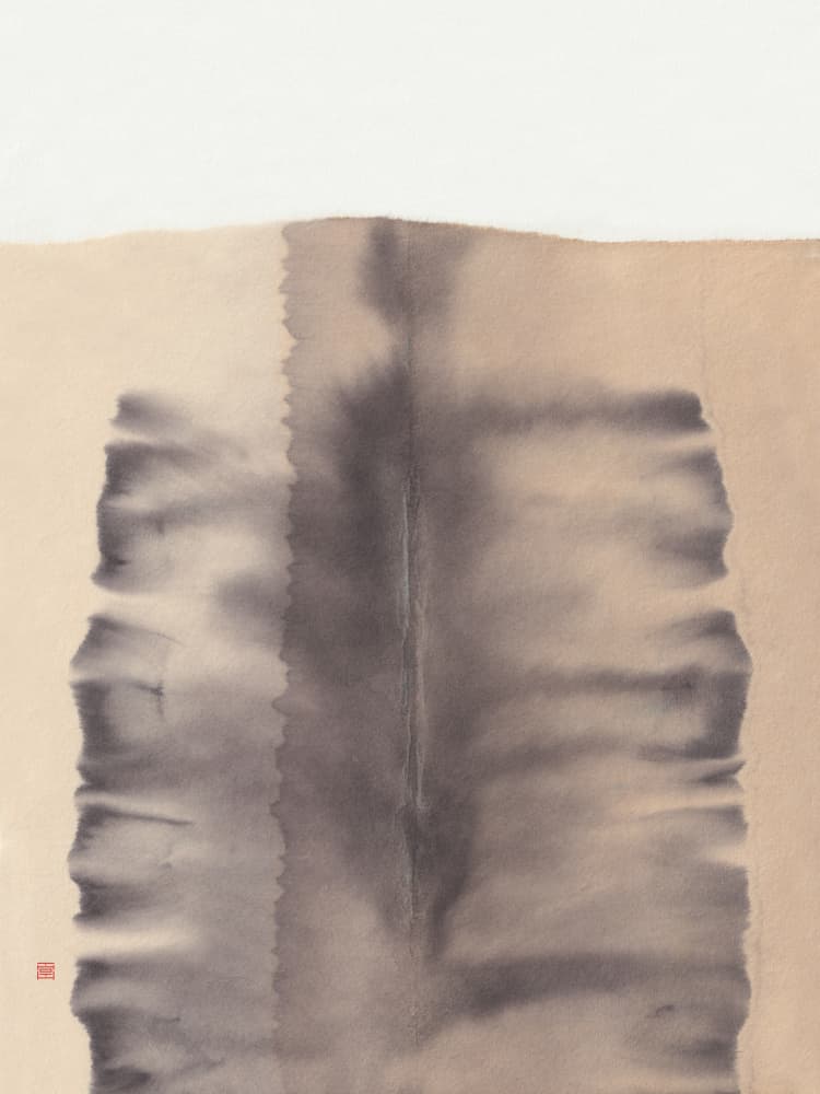 Muted Ink Wash Abstract by Thoth Adan — canvas wall art