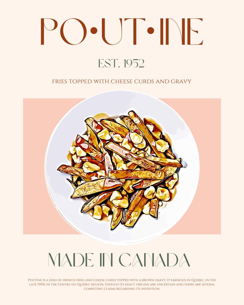 Classic Canadian Poutine by Nazma Khokhar — canvas wall art