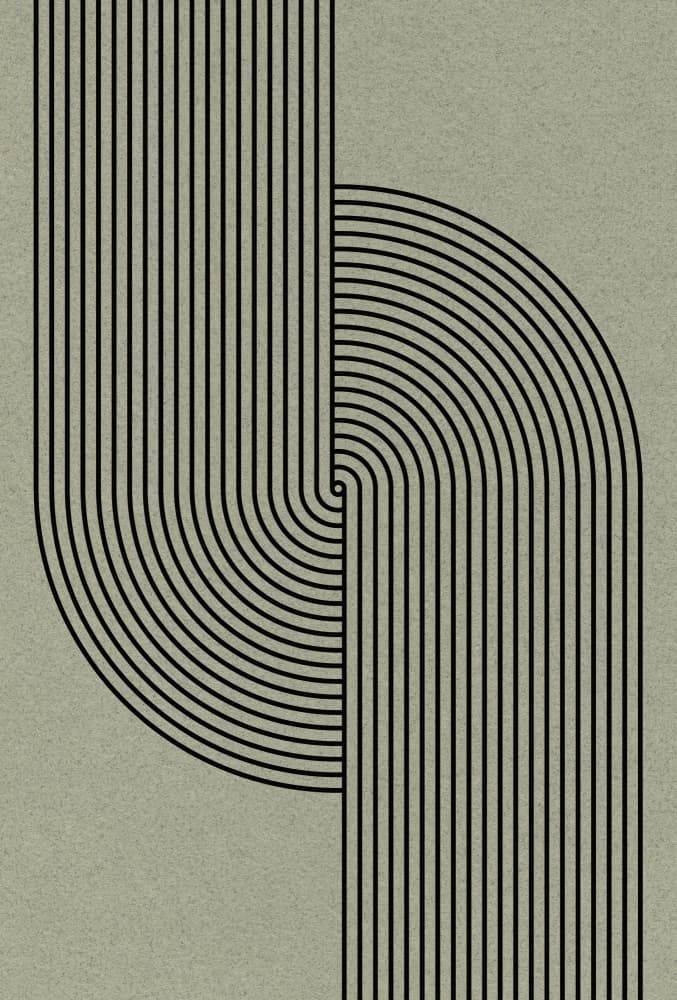 Curved Symmetry by THE MIUUS STUDIO — canvas wall art