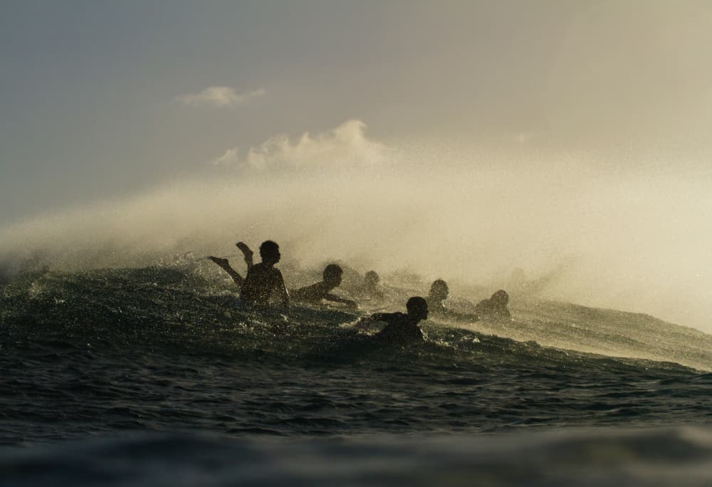 Surfing Through The Mist by Anthony Fox — canvas wall art
