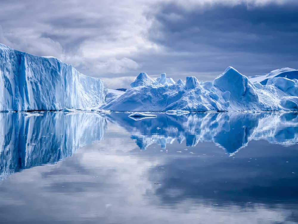 Majestic Arctic Icebergs by Robert Bolton — canvas wall art