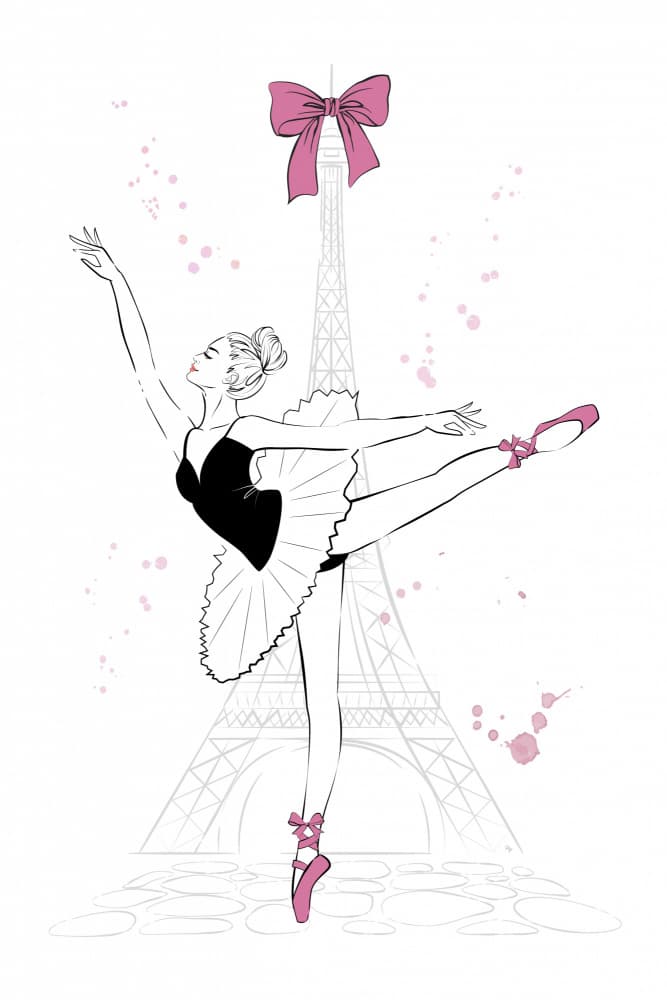 Ballerina In Paris by Martina — canvas wall art