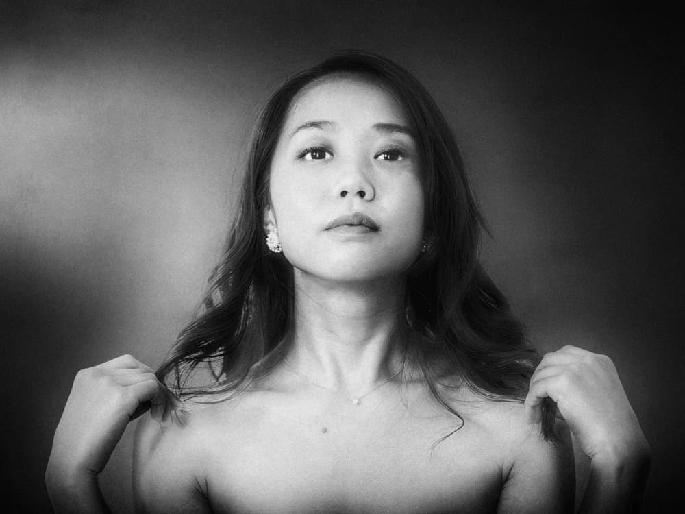 Pensive Woman Portrait by Eiji Yamamoto — canvas wall art