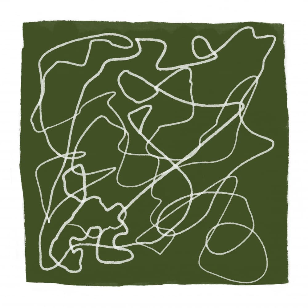 Tangled Green Abstract by Sharyn Bursic — canvas wall art