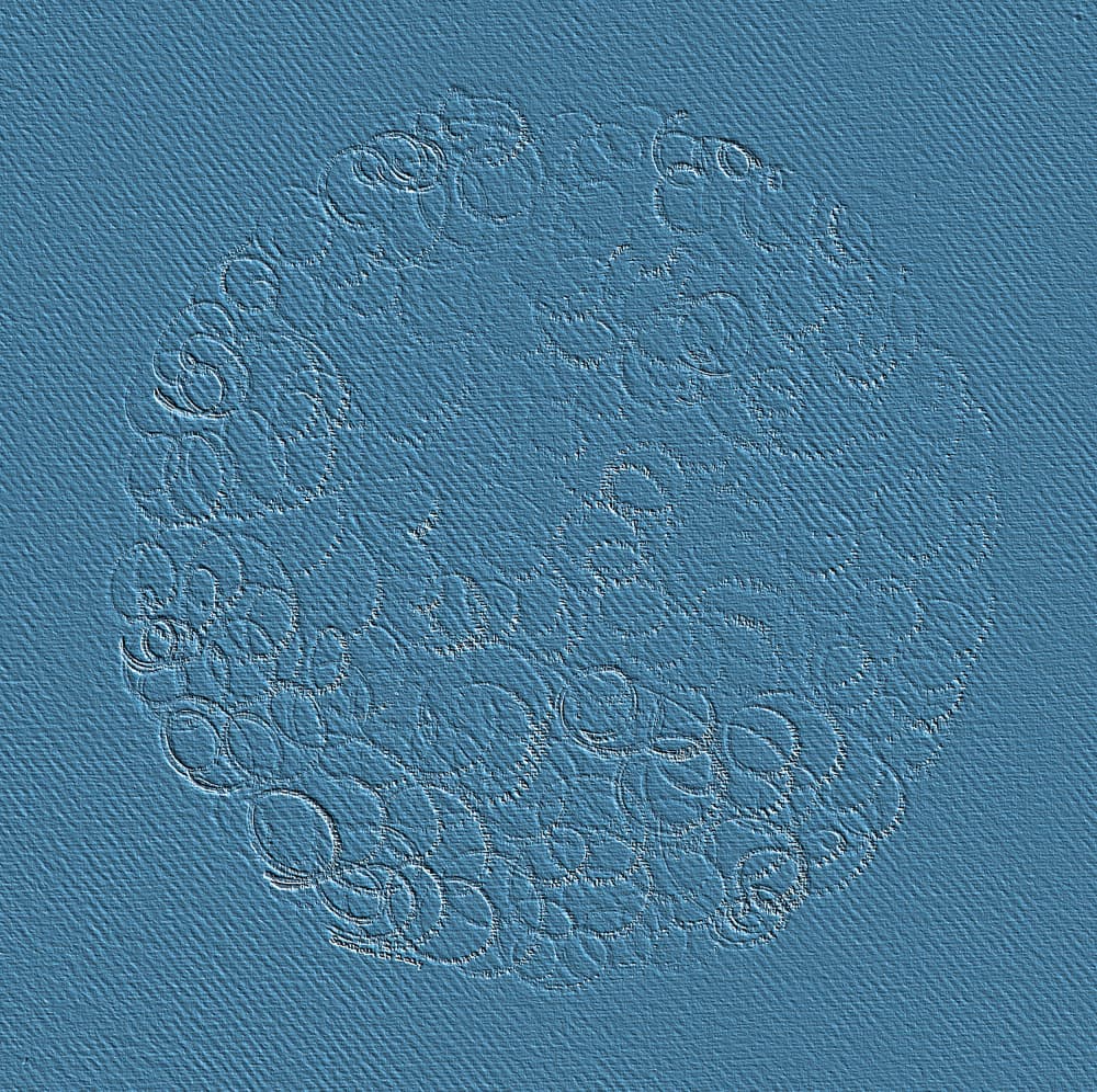 Embossed Blue Circles by Santhosh ch — canvas wall art