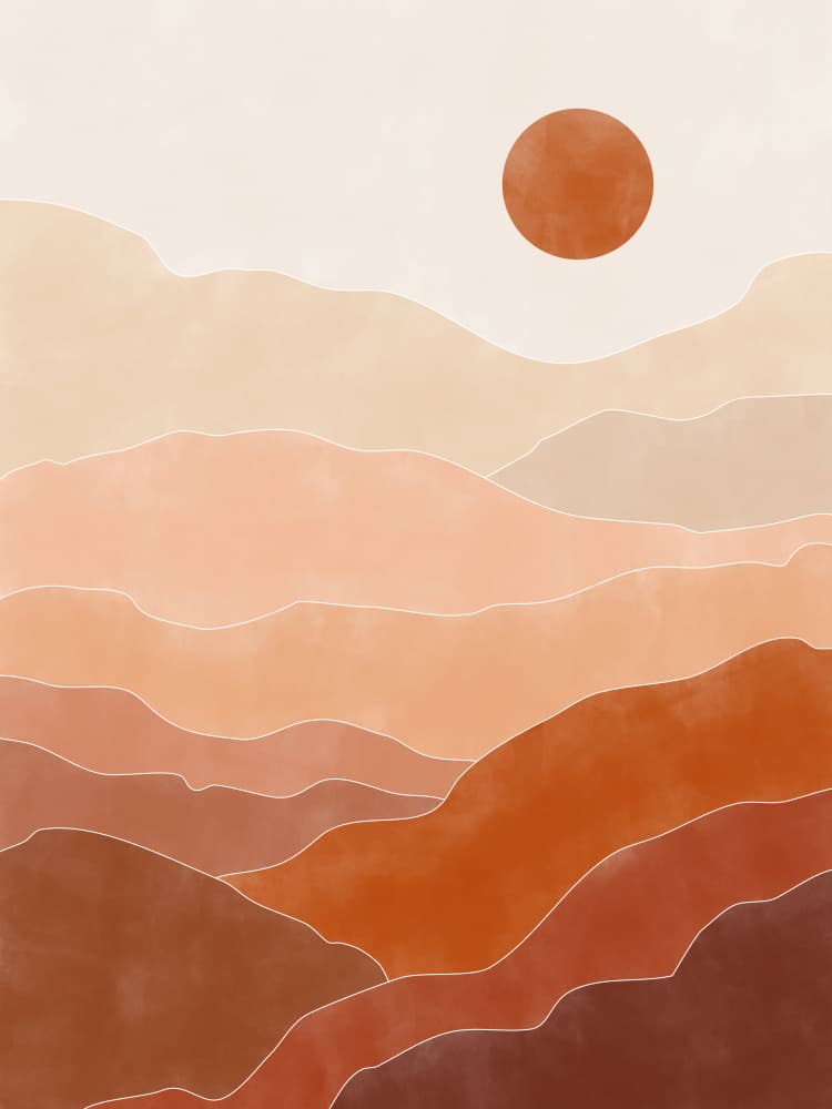 Warm Desert Layers by Elena Ristova — canvas wall art