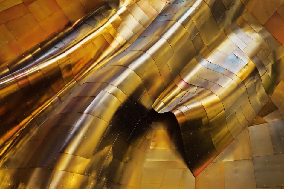 Fluid Metal Waves by S. Amer — canvas wall art