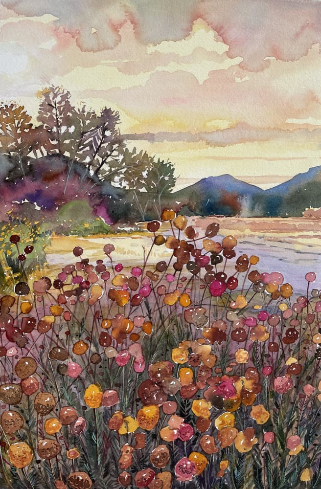 Golden Hour Bloom by Luisa Millicent — canvas wall art