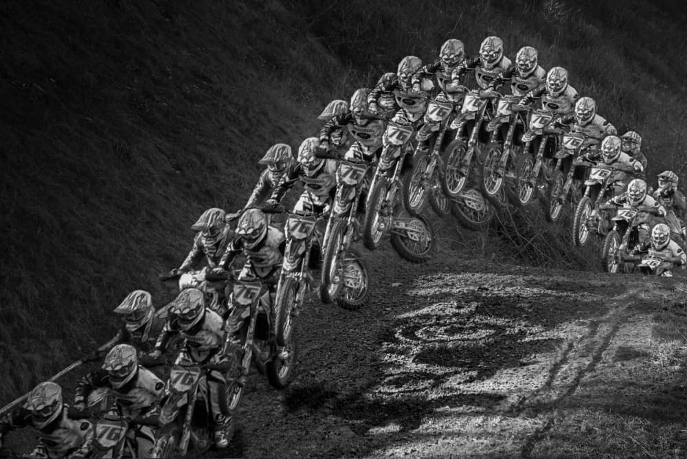Motocross Jump Sequence by Stephan Rückert — canvas wall art