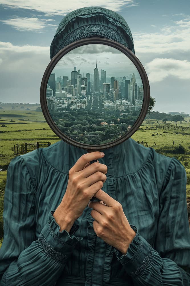 Woman's City Vision by DDiArte — canvas wall art