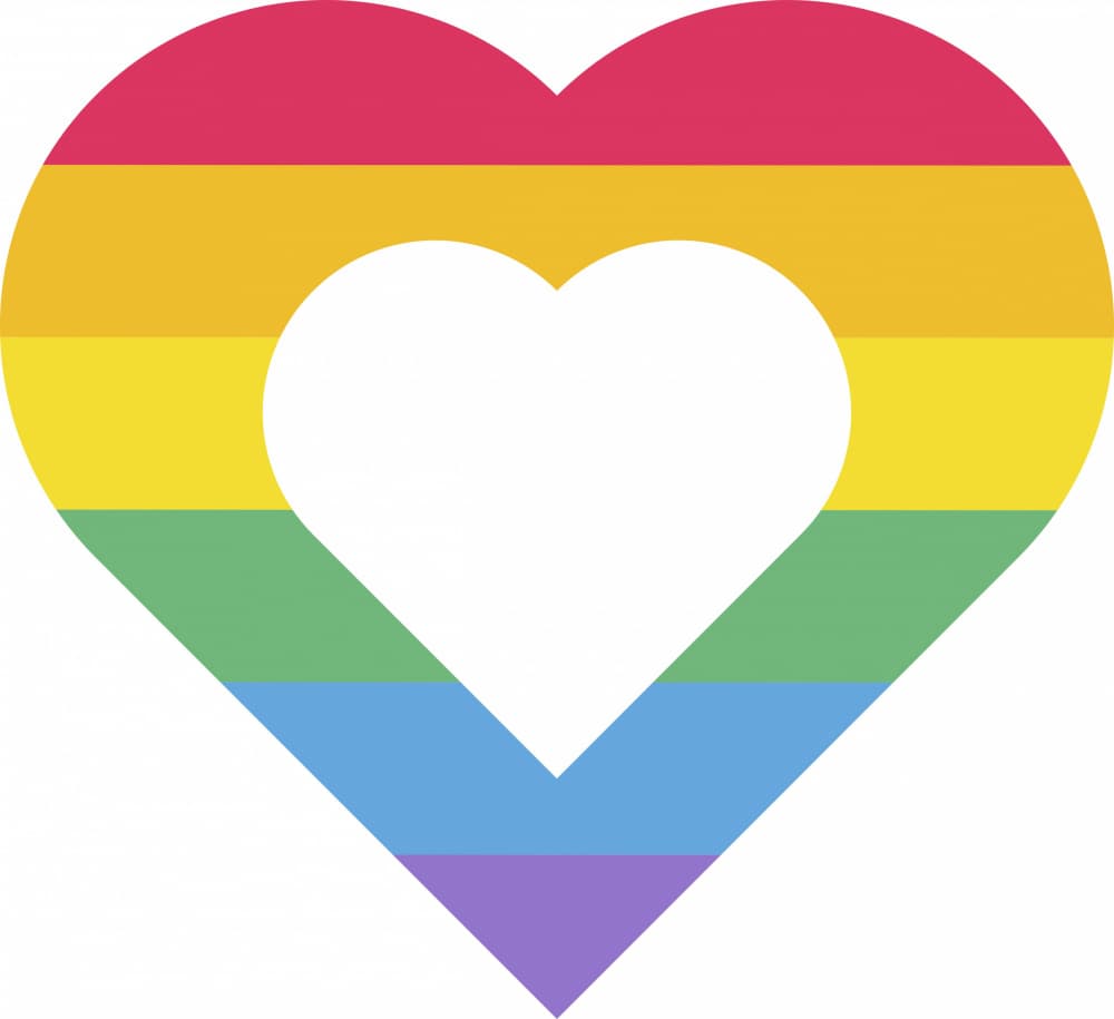 Rainbow Pride Heart by Marika Barsrsind — canvas wall art