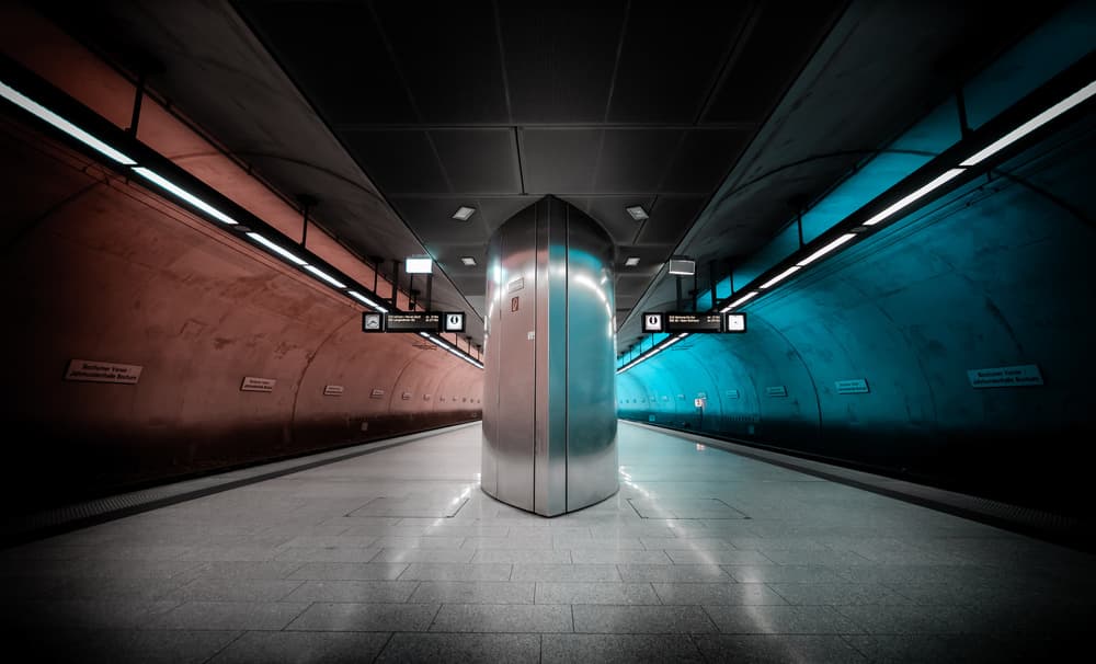 Dual Tone Subway by Jörg Vollrath — canvas wall art
