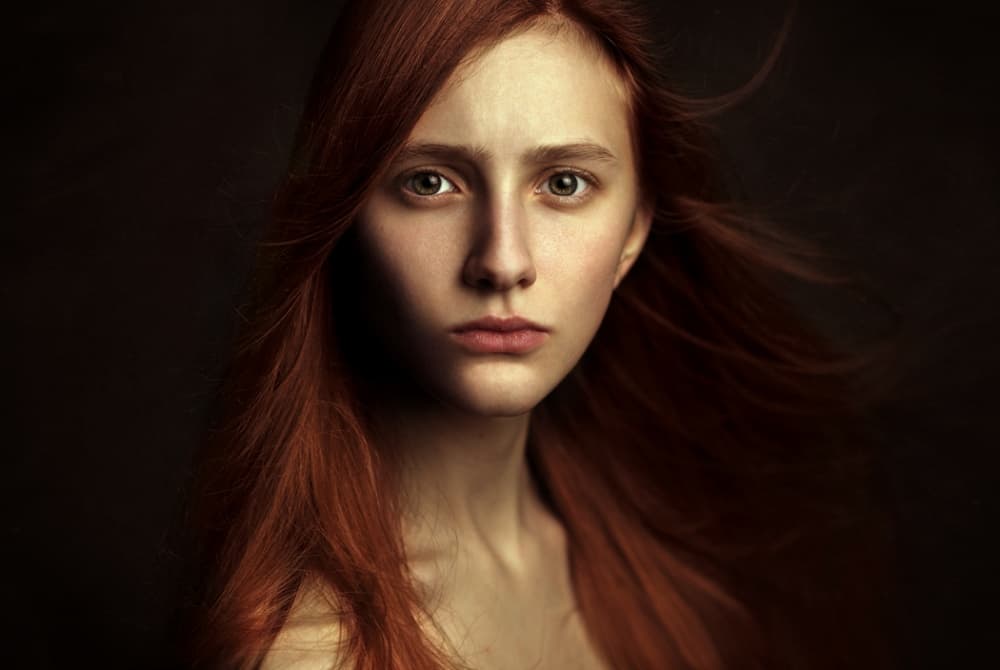Dramatic Auburn Gaze by Danil Rudoi — canvas wall art