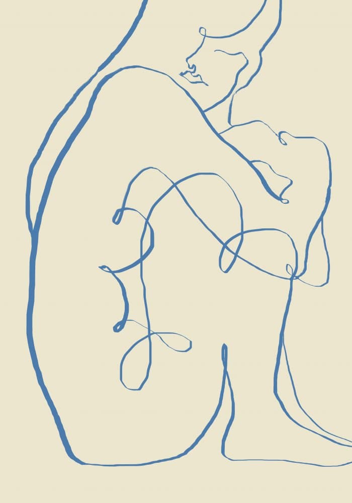 Serene Blue Figure by Pictufy Studio II — canvas wall art