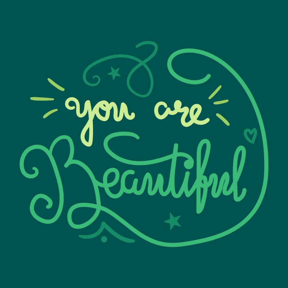 You Are Beautiful Quote by Marika Barsrsind — canvas wall art