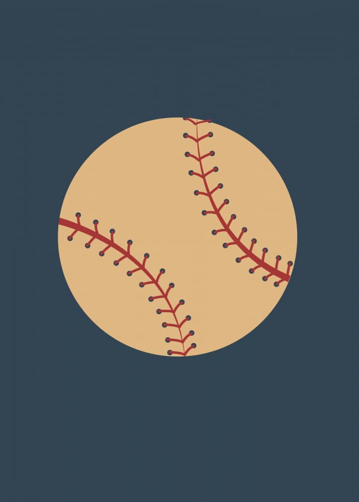 Classic Baseball Stitch by Nicholas — canvas wall art