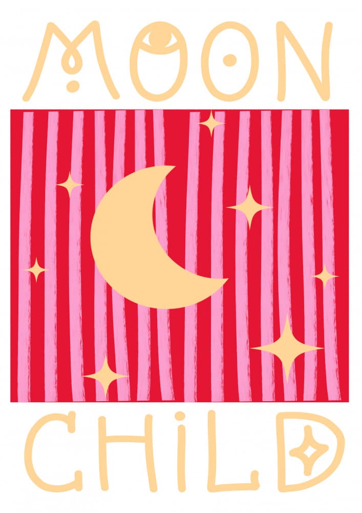 Dreamy Moon Child by Talitha McQueen — canvas wall art