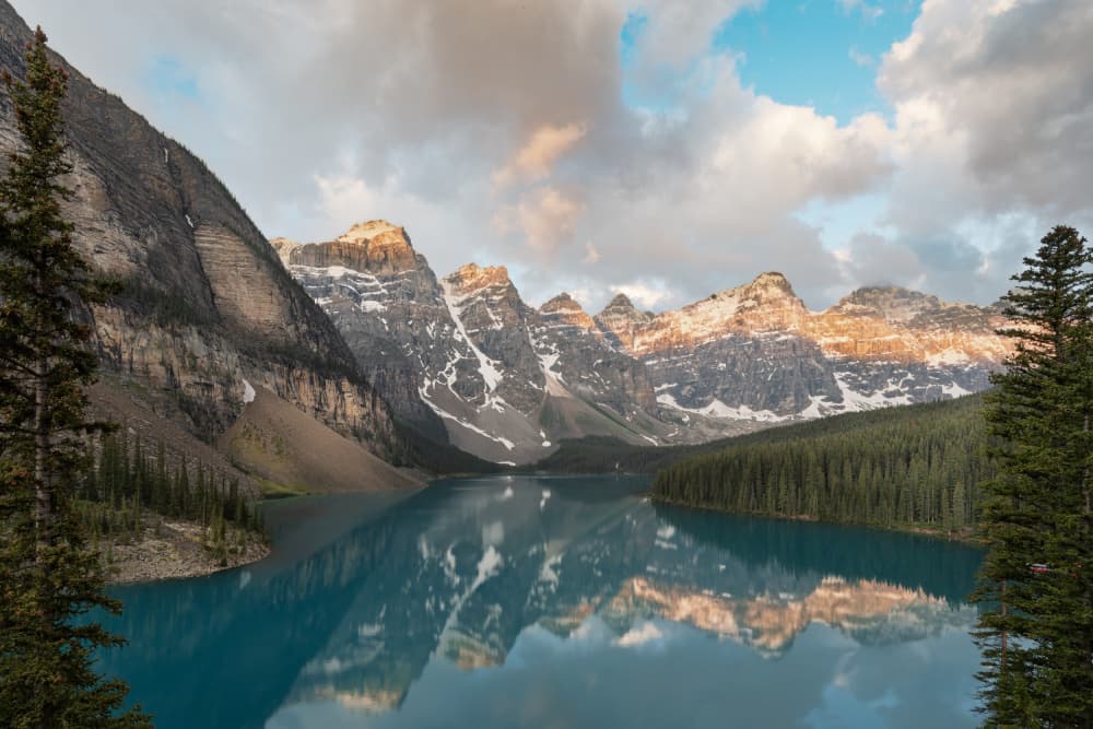 Moraine Lake Reflection by Ali Khataw — canvas wall art