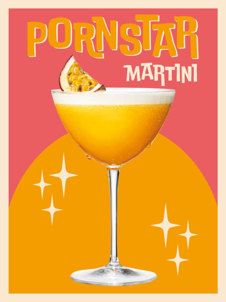 Vibrant Pornstar Martini by WallChart Art Studio — canvas wall art