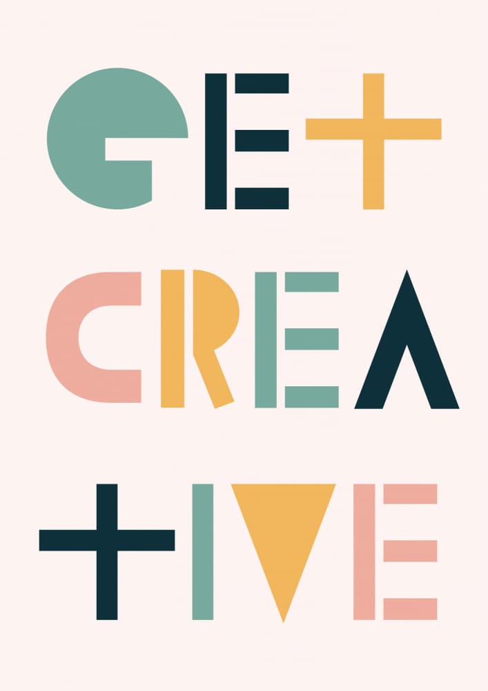 Get Creative Playful Typography by Frankie Kerr-Dineen — canvas wall art