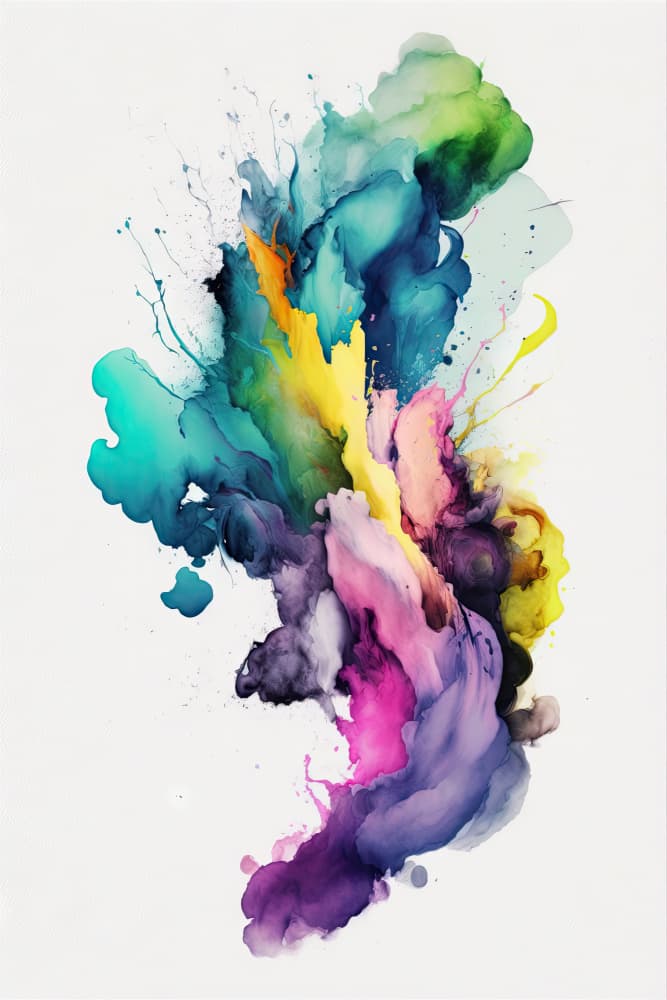 Colorful Fluid Burst by Mauro — canvas wall art