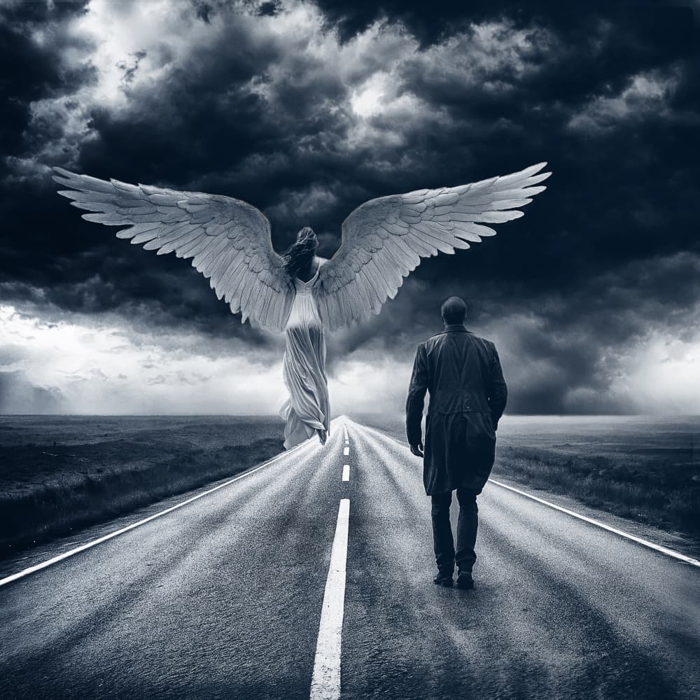 Angelic Encounter Journey by Marcin Michalowski — canvas wall art