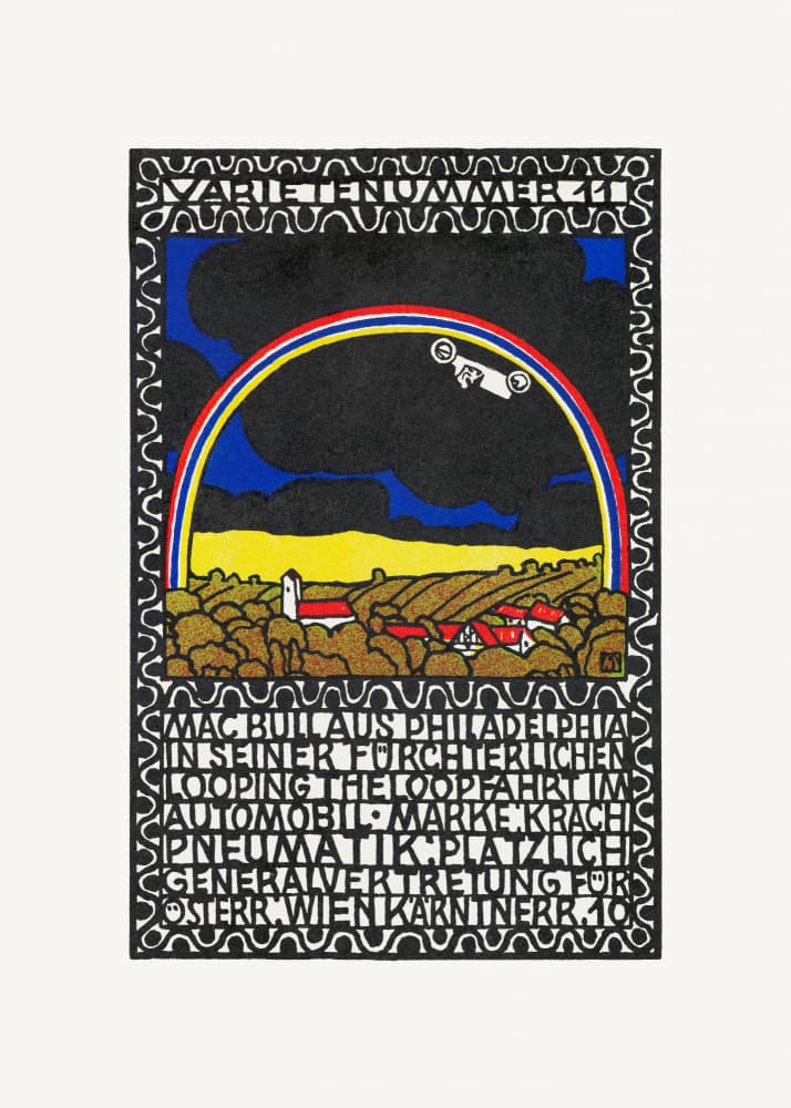 Mac Bull From Philadelphia In His Frightful Loop the Loop Ride In His Car by Moriz Jung — canvas wall art