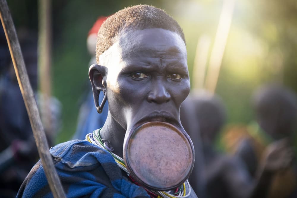 Mursi Woman Lip Plate by Svetlin Yosifov — canvas wall art