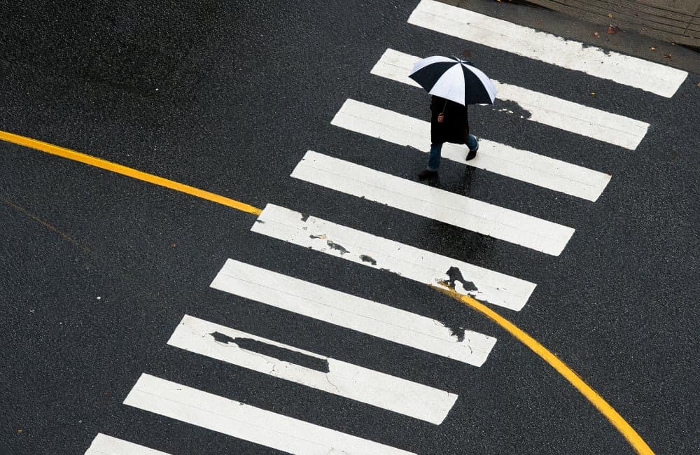 Rainy City Crossing by Ugur Erkmen — canvas wall art