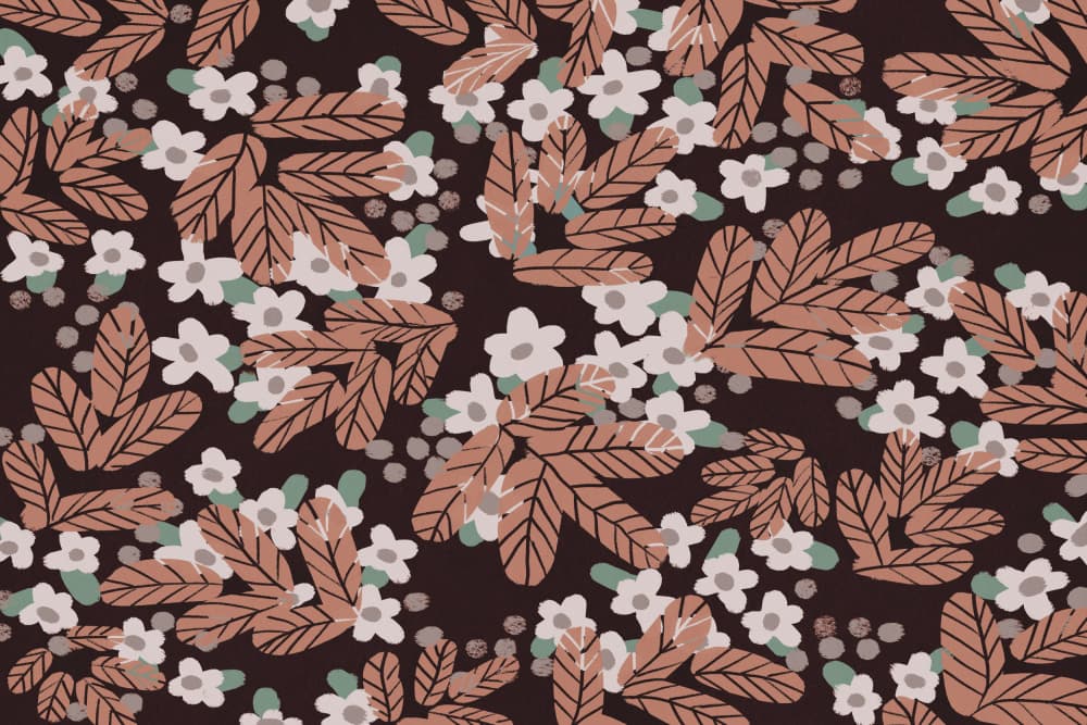 Autumn Blossom Pattern by Treechild — canvas wall art