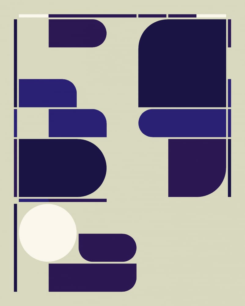 Abstract Geometric Forms by Rafa Mateo — canvas wall art