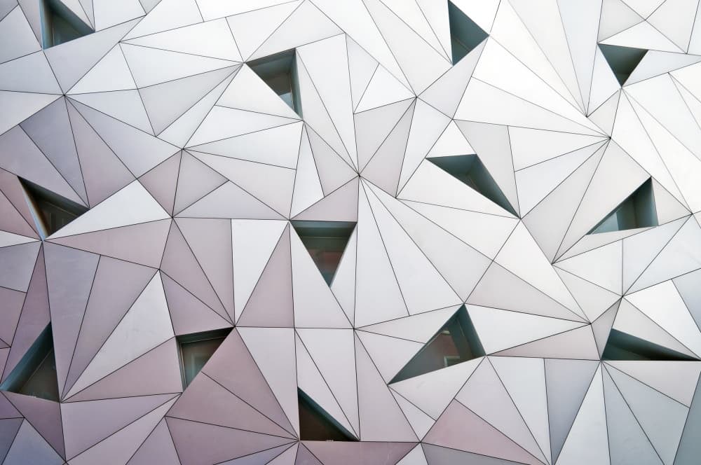 Geometric Facade Design by Linda Wride — canvas wall art
