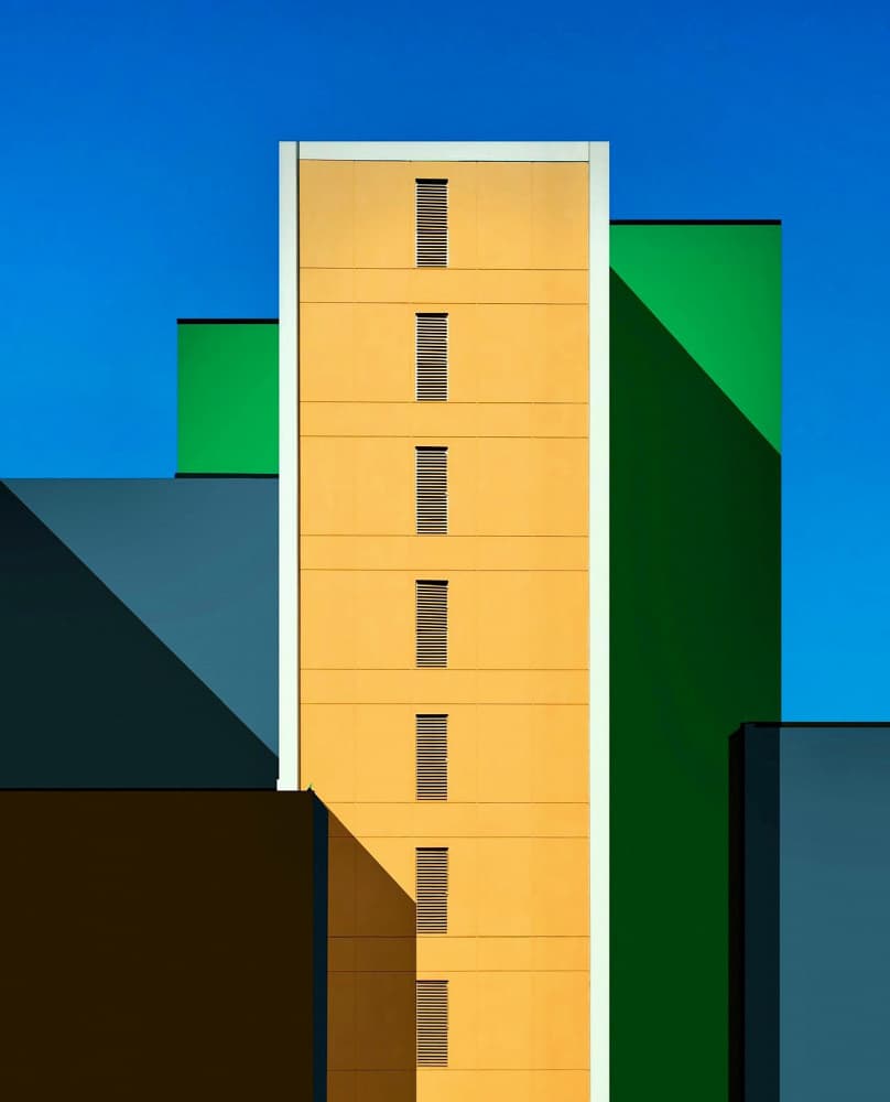Vibrant Urban Geometry by Arnon Orbach — canvas wall art