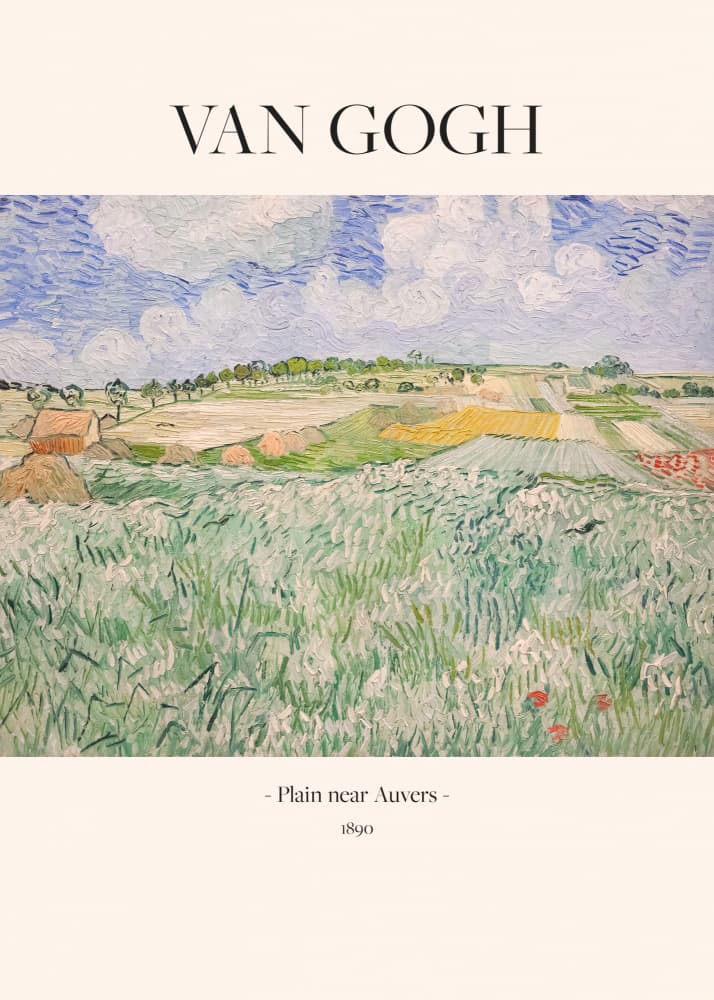 Plain Near Auvers by Vincent Van Gogh — canvas wall art