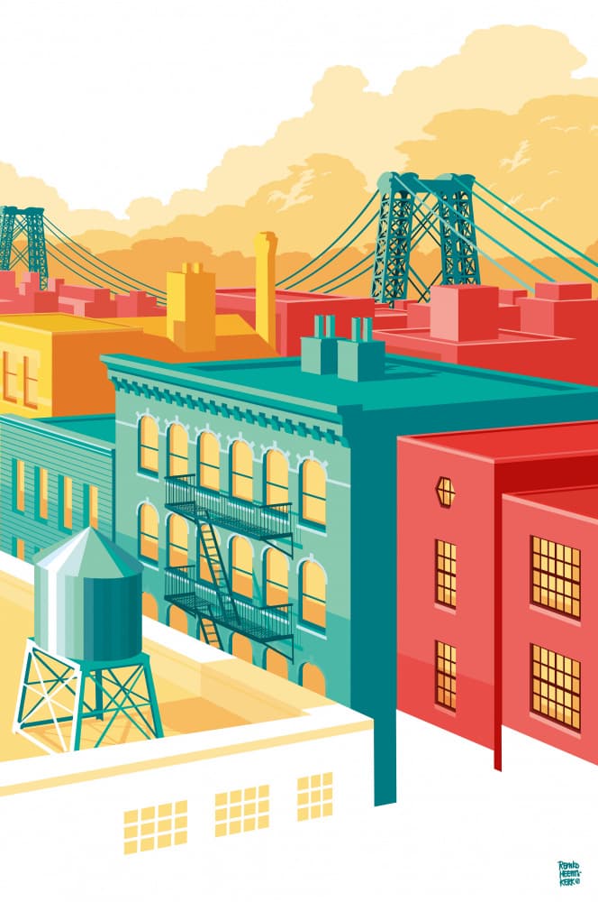 Golden Hour Cityscape by Remko Heemskerk — canvas wall art