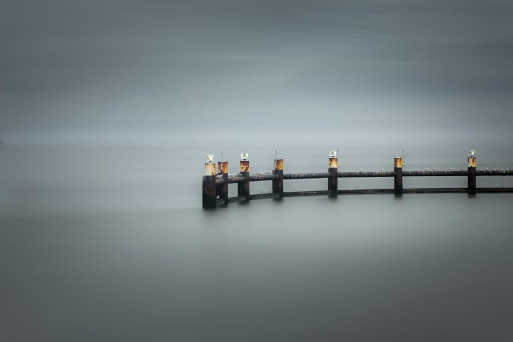 Serene Dock Posts by Greetje van Son — canvas wall art