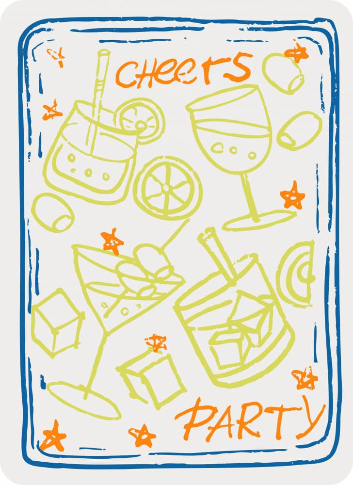 Cheers Party Drinks by Marika Barsrsind — canvas wall art
