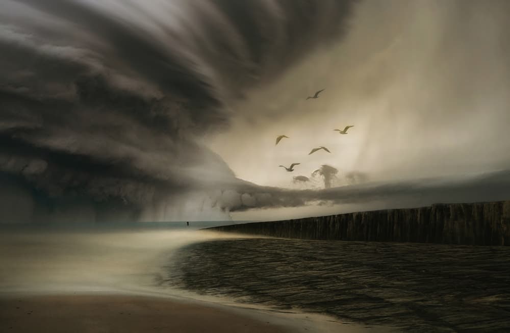 Looming Storm Coast by Yvette Depaepe — canvas wall art