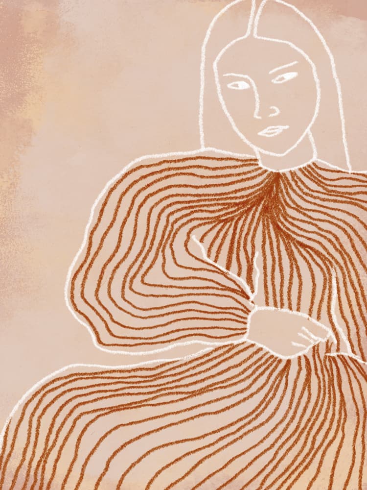 Flowing Lines Muse by Treechild — canvas wall art