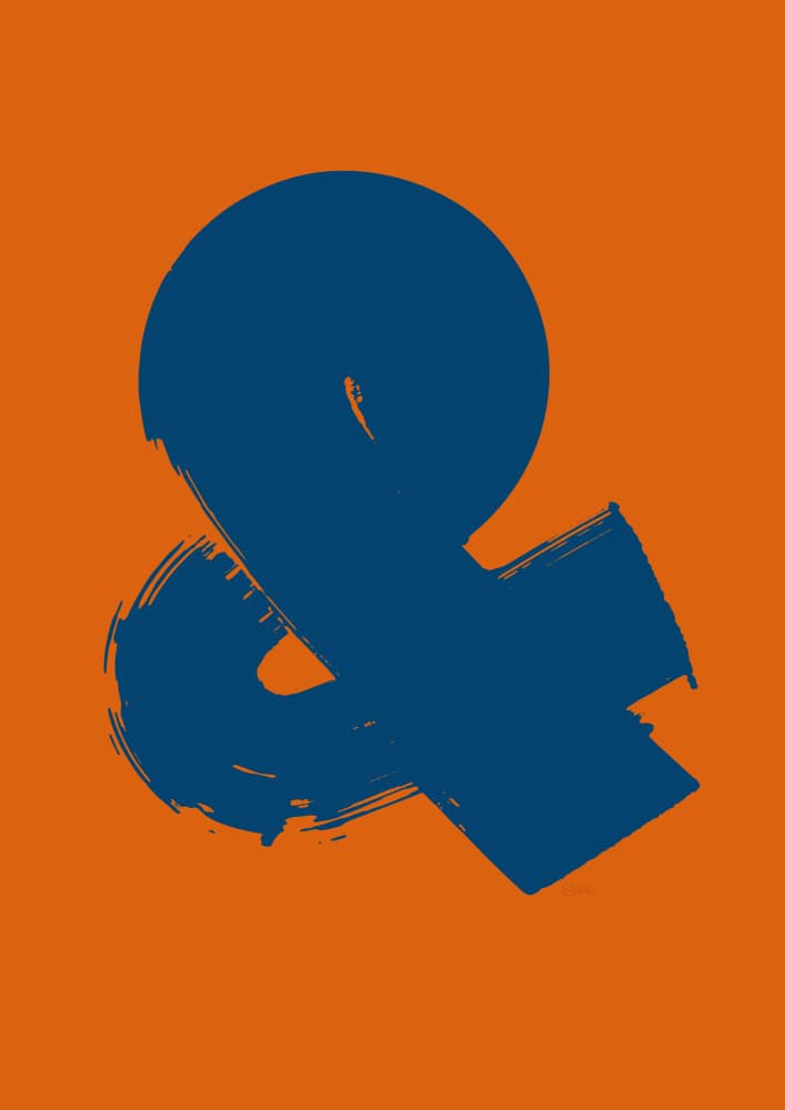 Bold Brushstroke Ampersand by Sofie Björkgren-Näse — canvas wall art